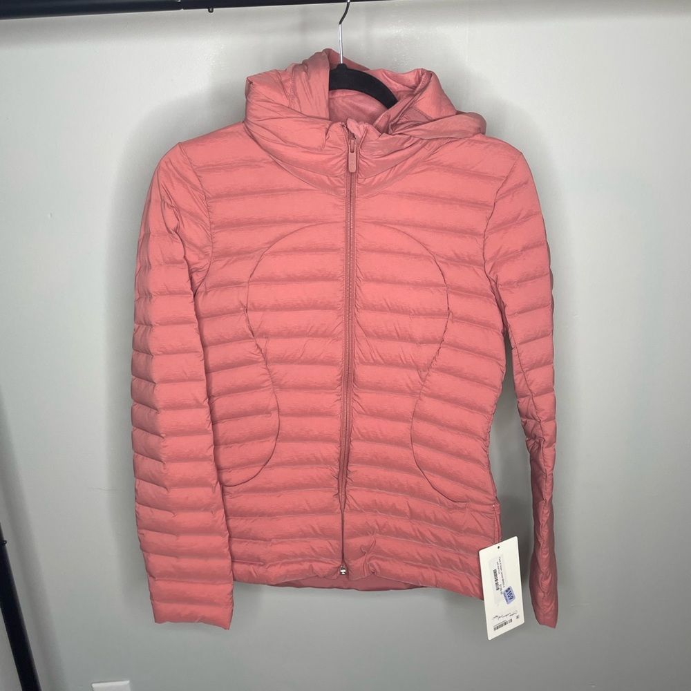 Nwt Size For Lululemon, Pale, Pink Puffer Coat Zip Up